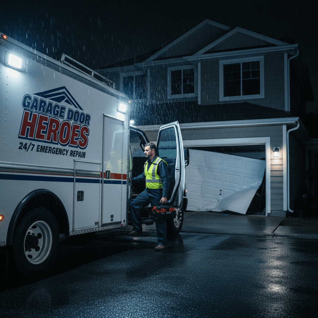 Emergency garage door service
