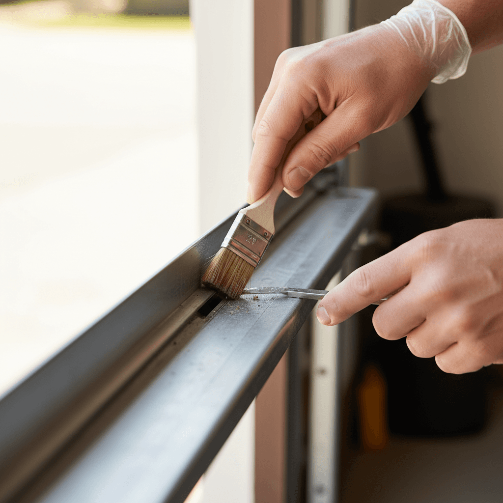 Garage door maintenance and lubrication service