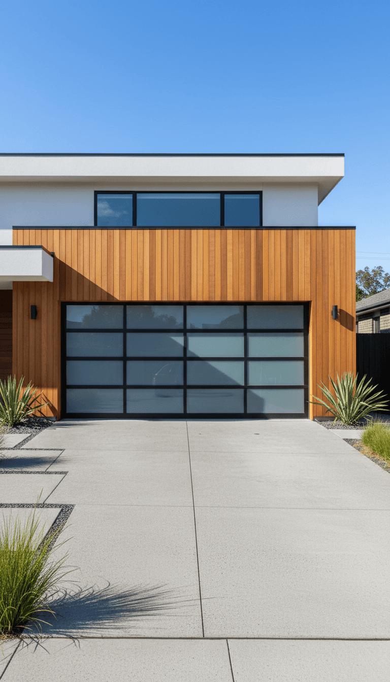 Clean residential garage door